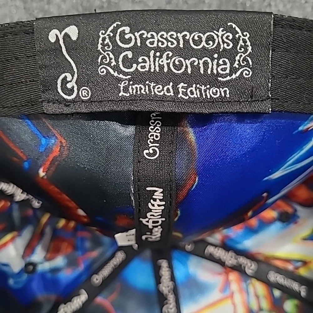 Rick Griffin Hopi Mask Cap Black RARE Grateful Dead 8 1/4" Limited Edition - Picture 9 of 12